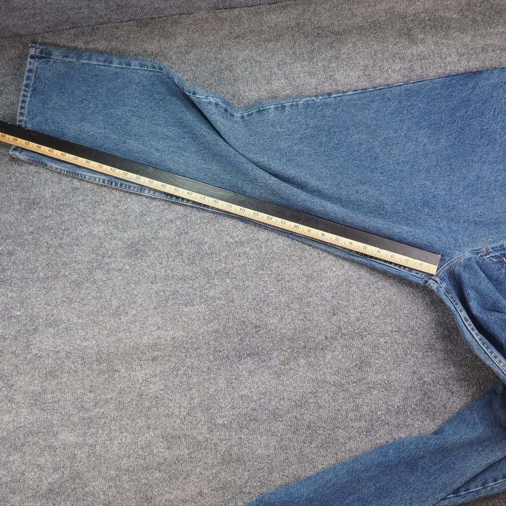 Wrangler Jeans Mens 44x32 Five Star Relaxed Fit Blue Denim 97601VR Western Work